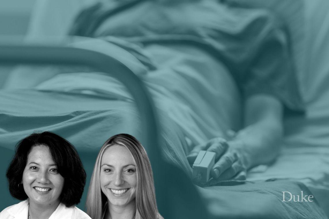 Duke pulmonologists Dr. Loretta Que and Dr. Coral Giovacchini
