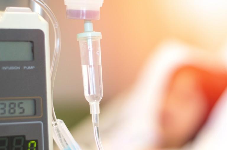 IV line next to machine