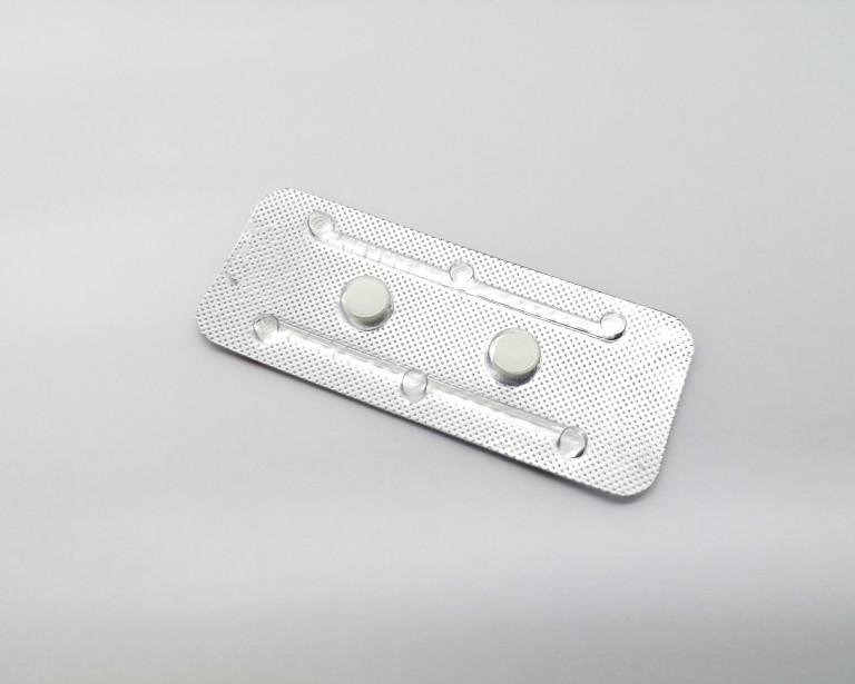 Two pills in a blister pack