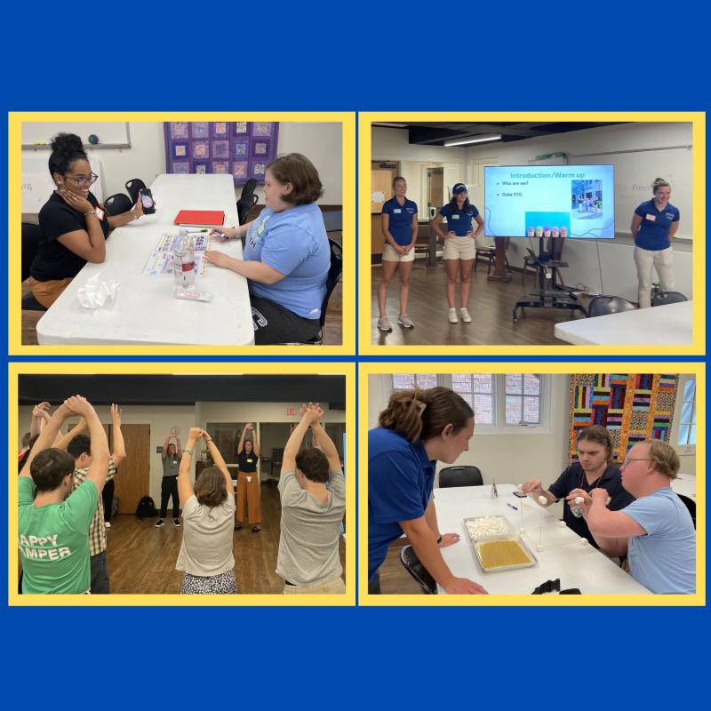 A group of students and community members working together 