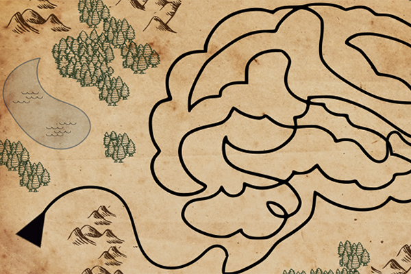 line drawing of a map