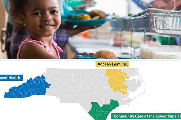 child and a map of NC