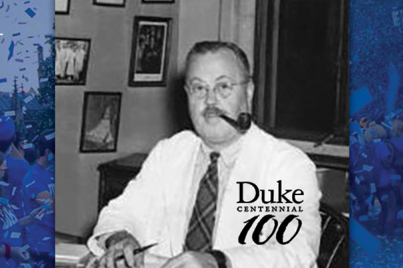 Wilburt C. Davison with Centennial logo