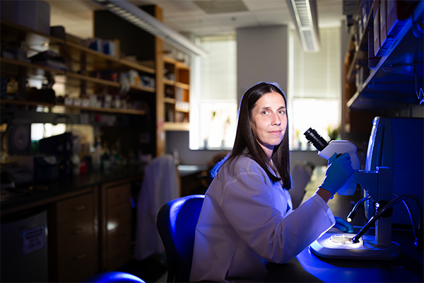 Kate Meyer in the lab