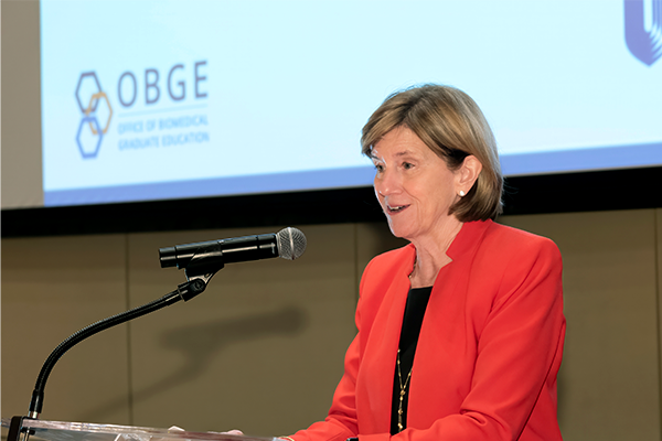 Mary Klotman, MD, presenting at the DARE awards ceremony