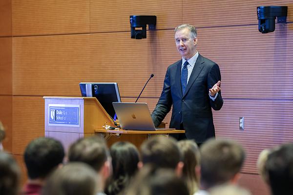 Rick Lieber talking at the podium