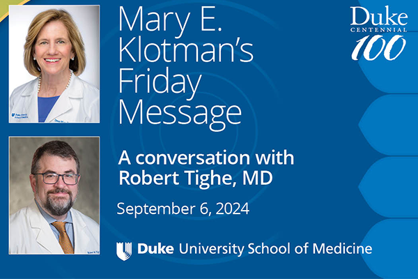 MEK Friday Message with Robert Tighe, MD