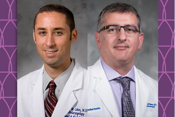 Portraits of Dr. Seth Cohan and Dr. David Hasan