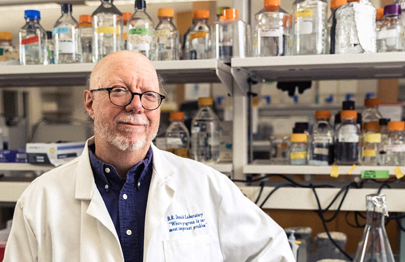 Donald Bruce, PhD in his lab