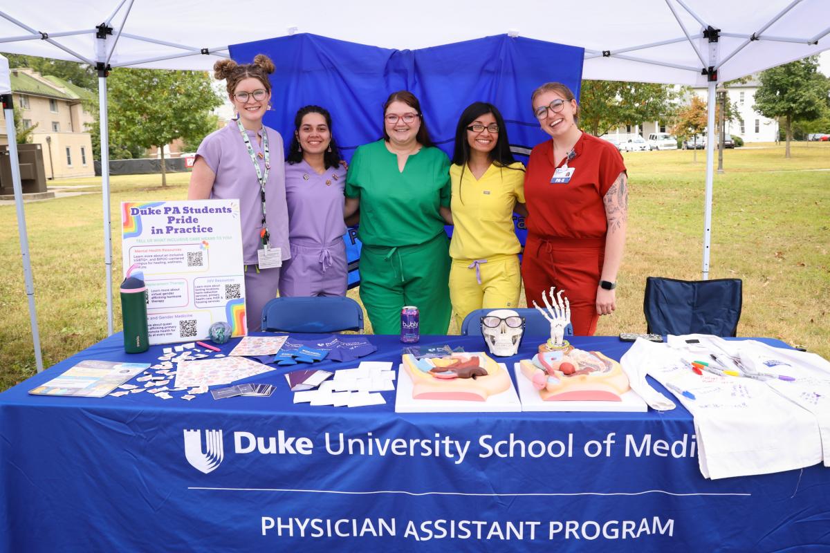Duke PA Students at tent