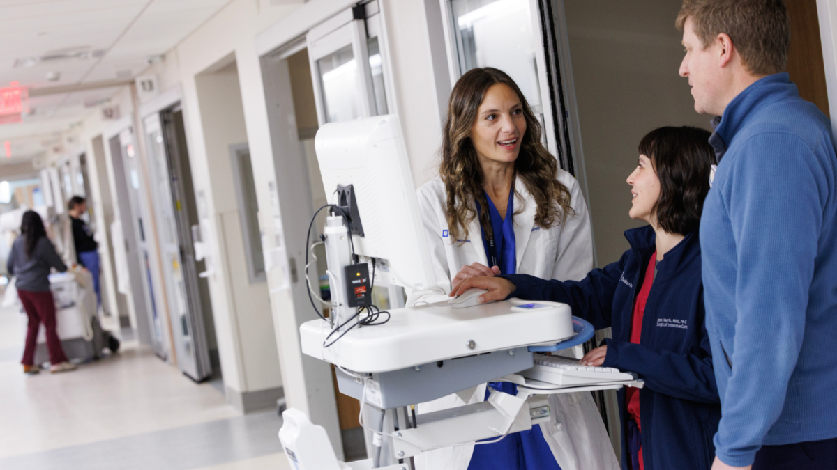 Dr. Serbanescu working at hospital