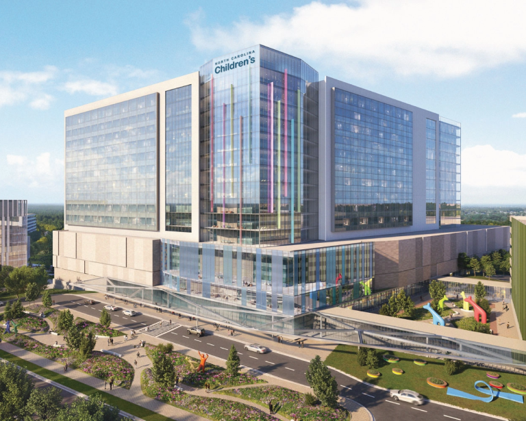 Artist's rendering of the North Carolina Children's Hospital
