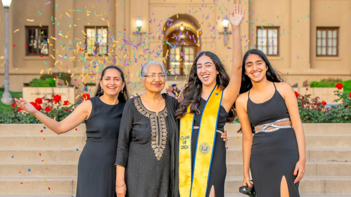 Ankita Ahluwalia with family members.