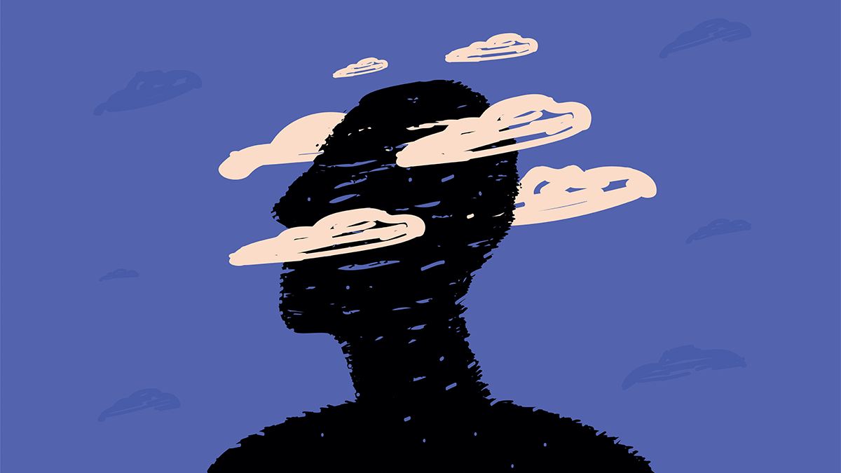 graphic representing 'brain fog'