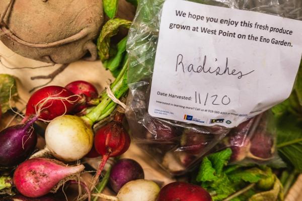 picture of fruit, and a note saying "we hope you enjoy this fresh produce"