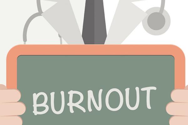 illustration of a sign that says "burnout"