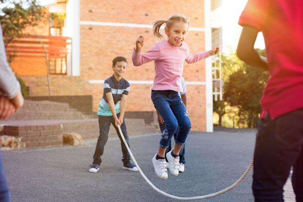 Children jumping rope