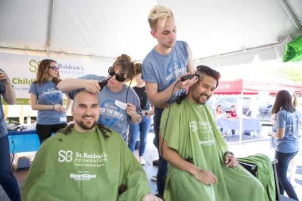 heads being shaved