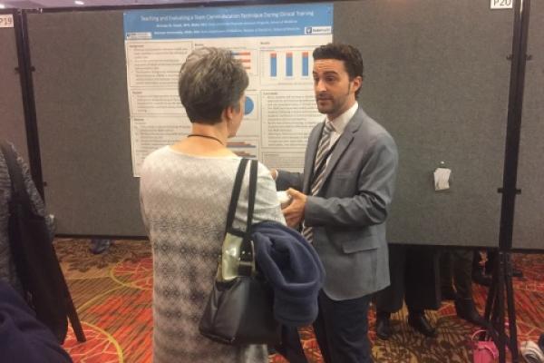 Nicholas Hudak, MSEd, MPA, PA-C Associate Professor Clinical Coordinator, presents a poster at the PAEA conference.