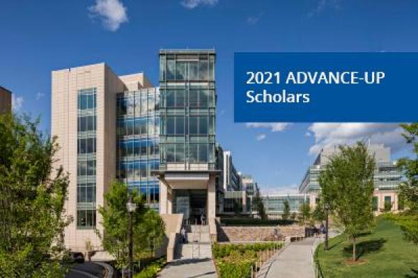 Trent Semans Center with "2021 ADVANCE-UP Scholars" title