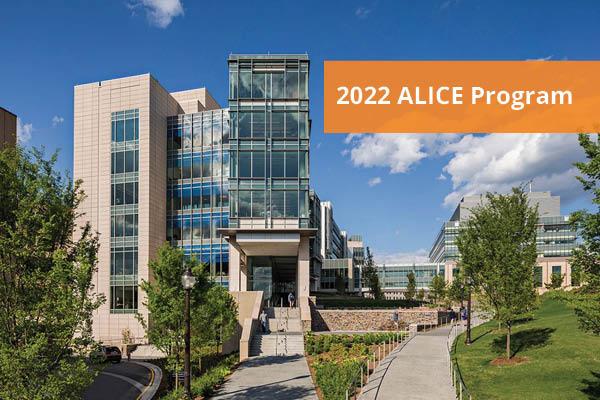 2022 ALICE Program. Banner picture of exterior of campus building