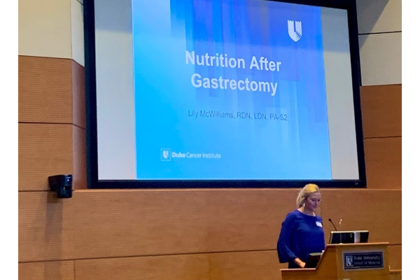 PA Student Lily McWilliams Presenting Nutrition After Gastrectomy