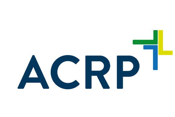 The letters ACRP in blue font against a white background.