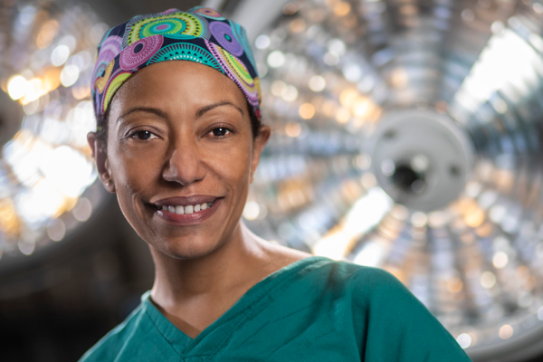 Lisa McElroy, MD in an operating room