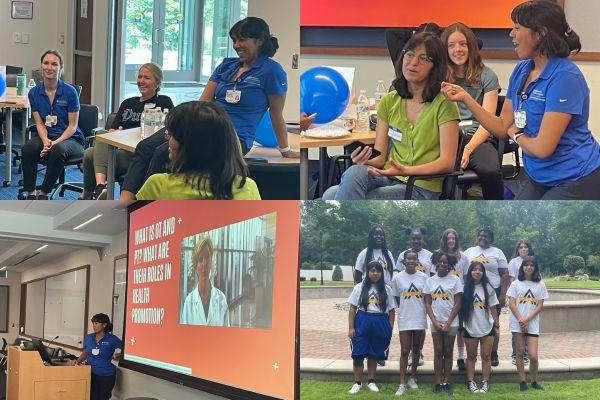 A collage associated with the summer DPT program involving high school students