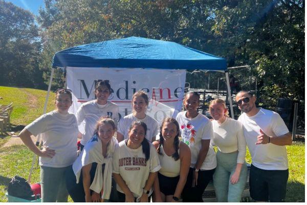 Group of OTD students at an outdoor Medicine in Motion event