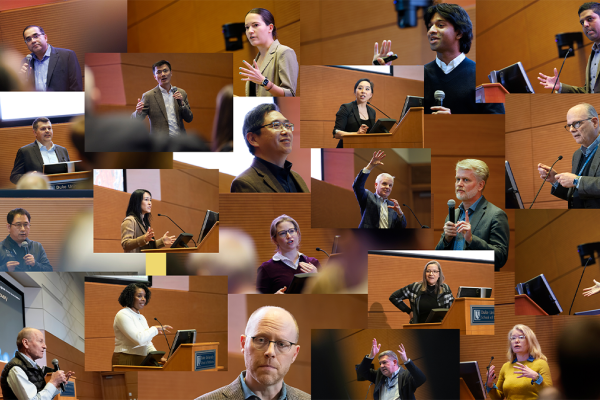 Mosaic of all of the speakers at the Basic Science Symposium