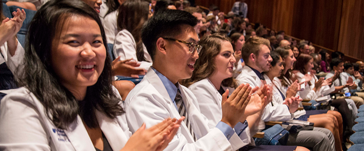 Students at White Coat Ceremony