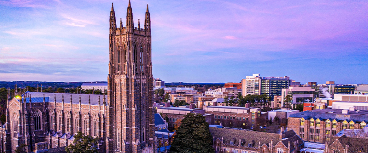 evening view of Duke Chapel