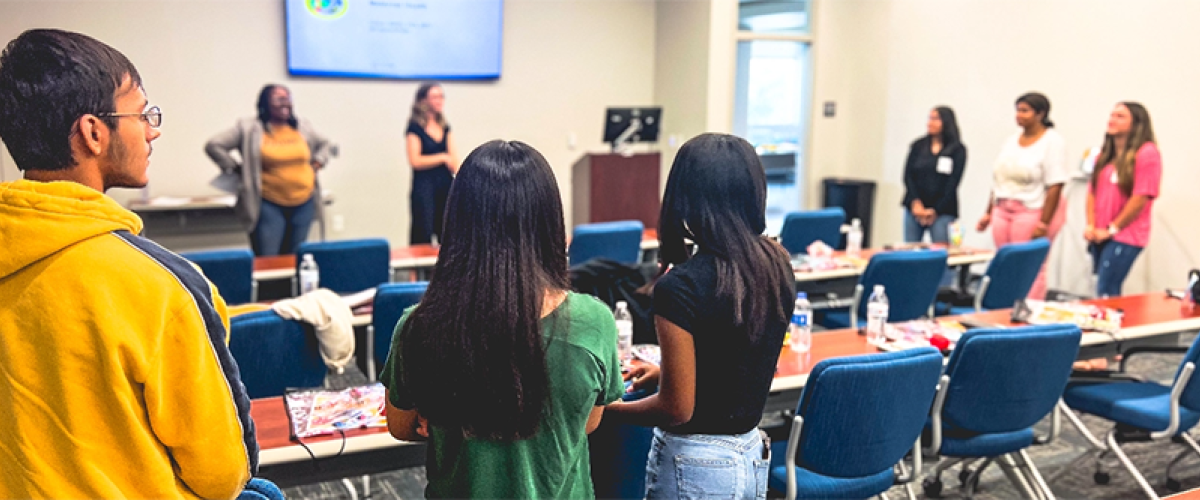 High school students in a classroom