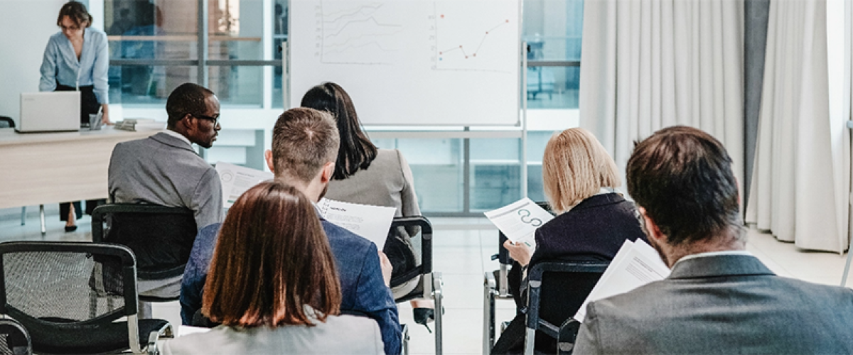 view of adult learners in a classroom