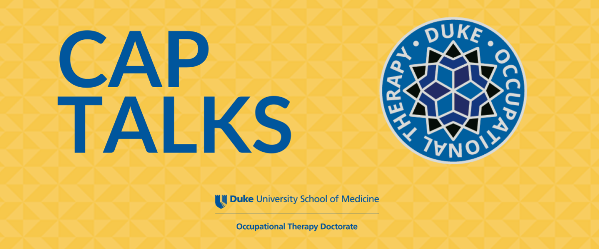 Cap Talks graphic with a Duke OTD emblem