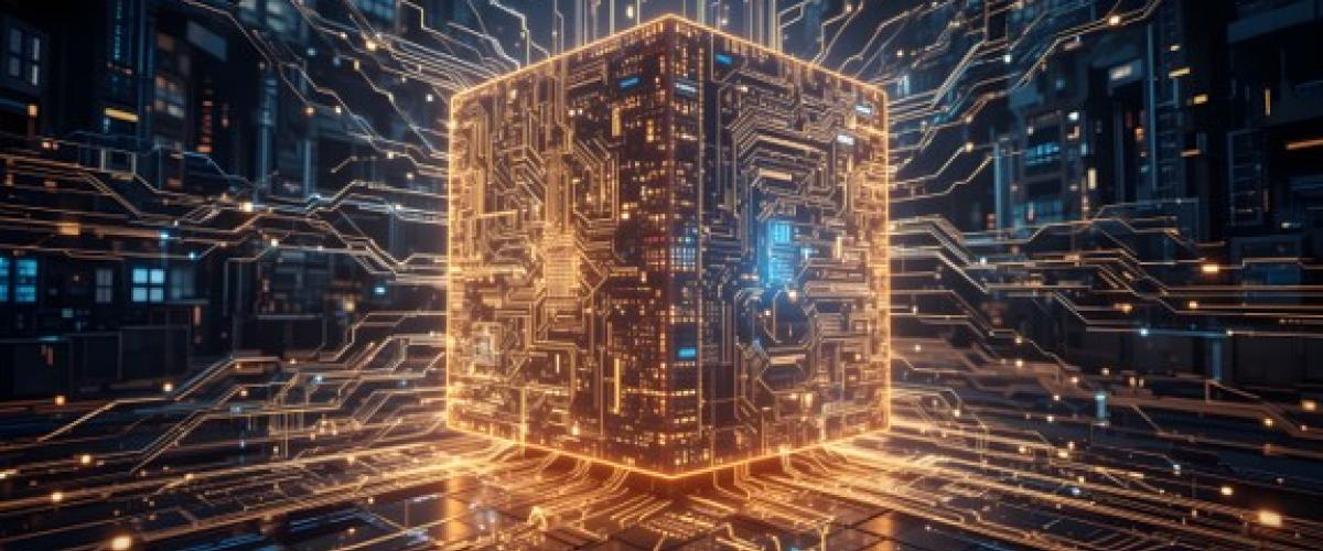 Cube made from flat circuits (Borg vessel)
