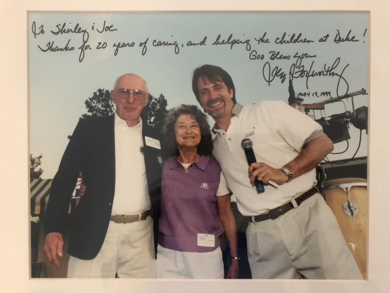 Autographed photo of Jeff Foxworthy with Shirly and Joe Hoffman