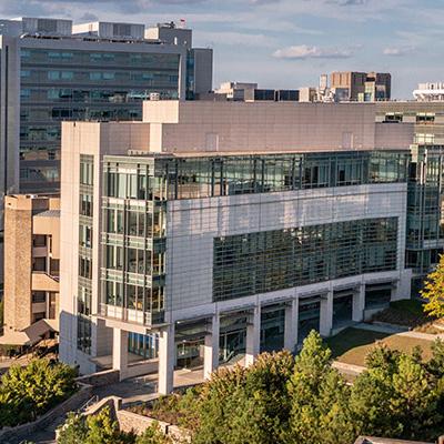 Arial view of Trent Semans Center new hospital tower 