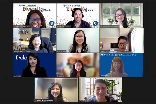 AAPI affinity group in Zoom meeting