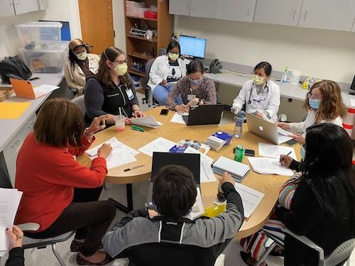 Diabetes team in a meeting