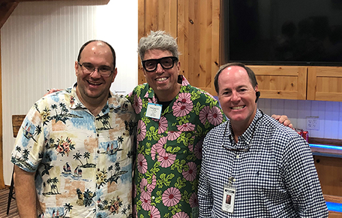 George Wendt, Richard S. Bedlack Jr., MD, and Loy Stewart Jr.