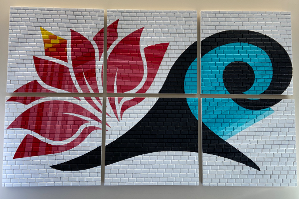 a polyptych of the AAPI logo