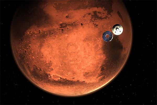 This illustration shows NASA's Perseverance rover casting off its spacecraft's cruise stage, minutes before entering the Martian atmosphere. Credit: NASA/JPL-Caltech