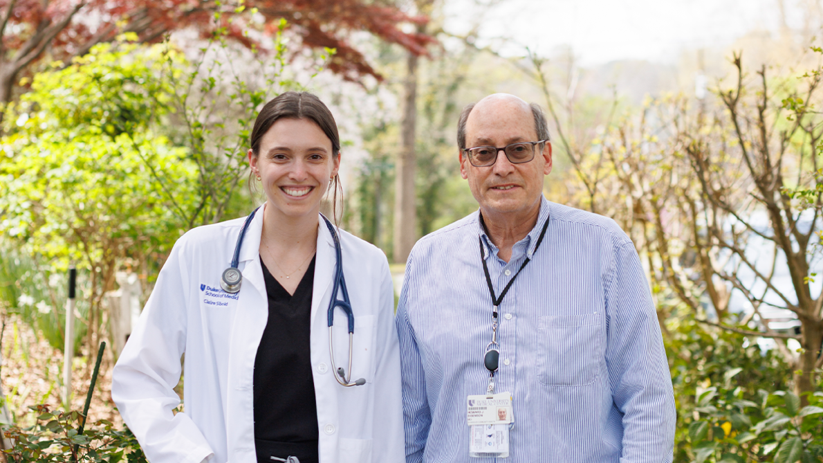 Dr. Eisenson and medical student