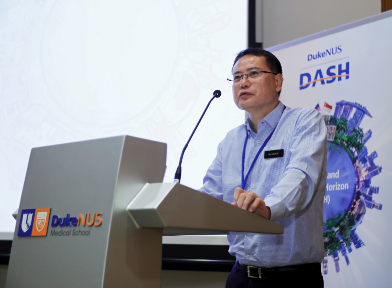 Professor Ng Wai Hoe, Group Chief Executive Officer of SingHealth, addresses the audience