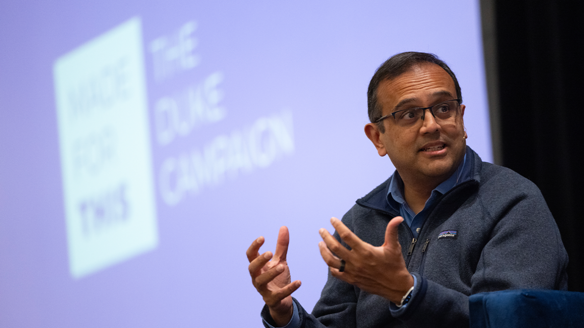 Manesh Patel, MD speaking at an event.