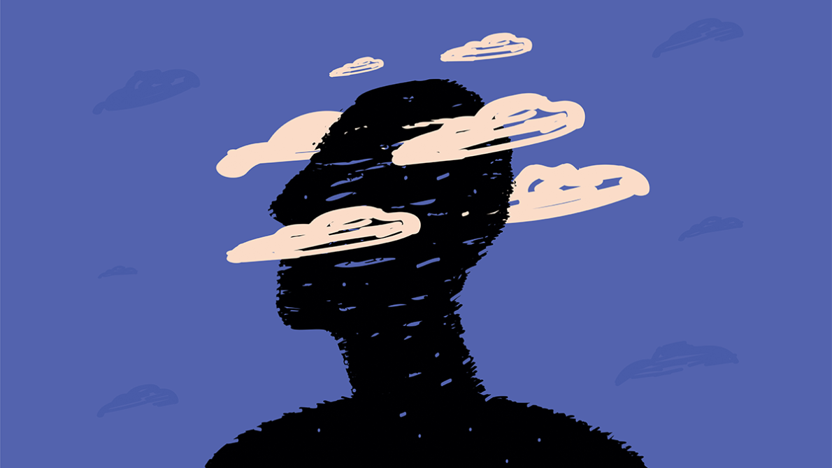 graphic representing 'brain fog'