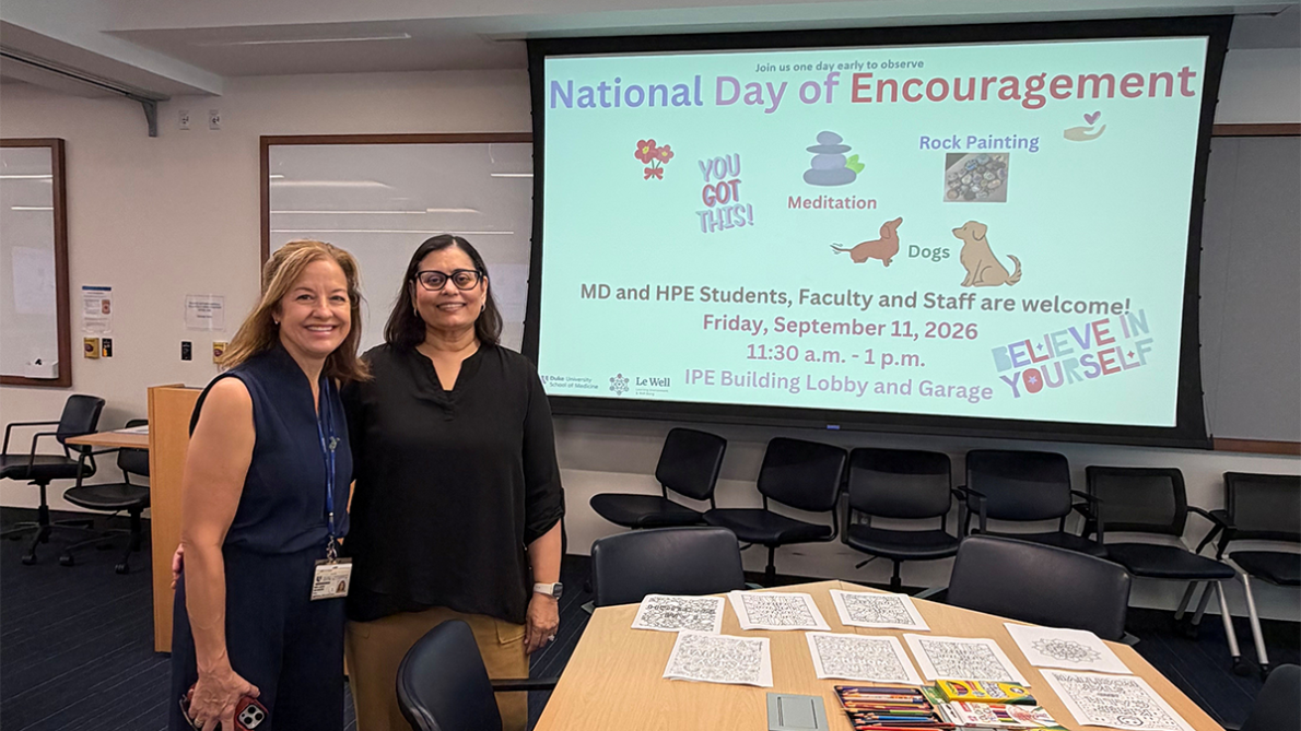 Drs. Bonner and Dubal at National Day of Encouragement 