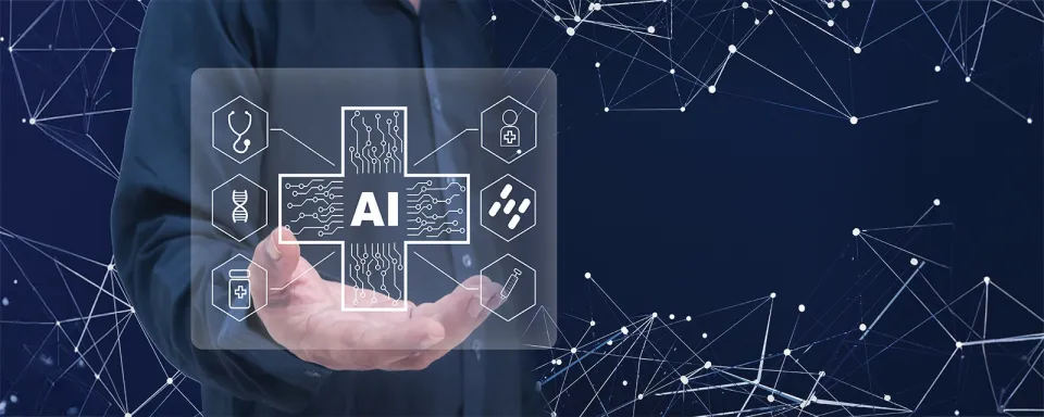 The letters AI superimposed over a cupped hand